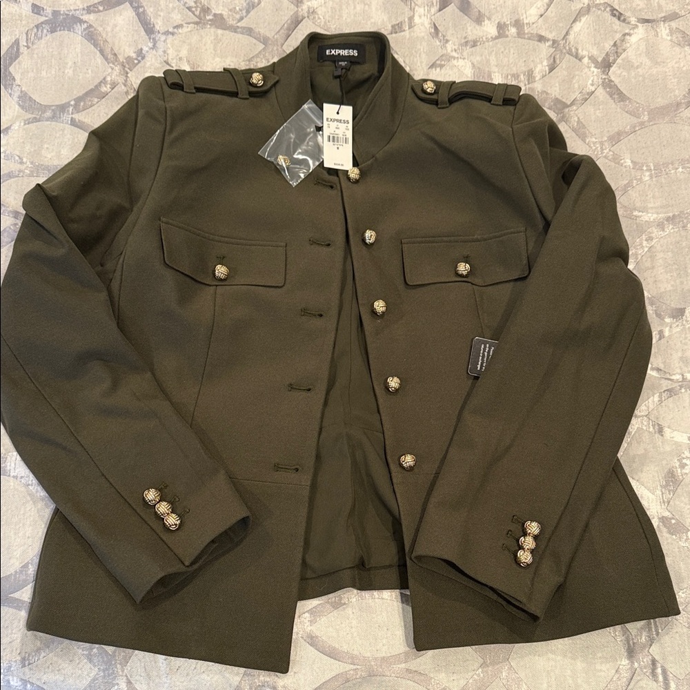 Express Women’s Dark Green Novelty Jacket